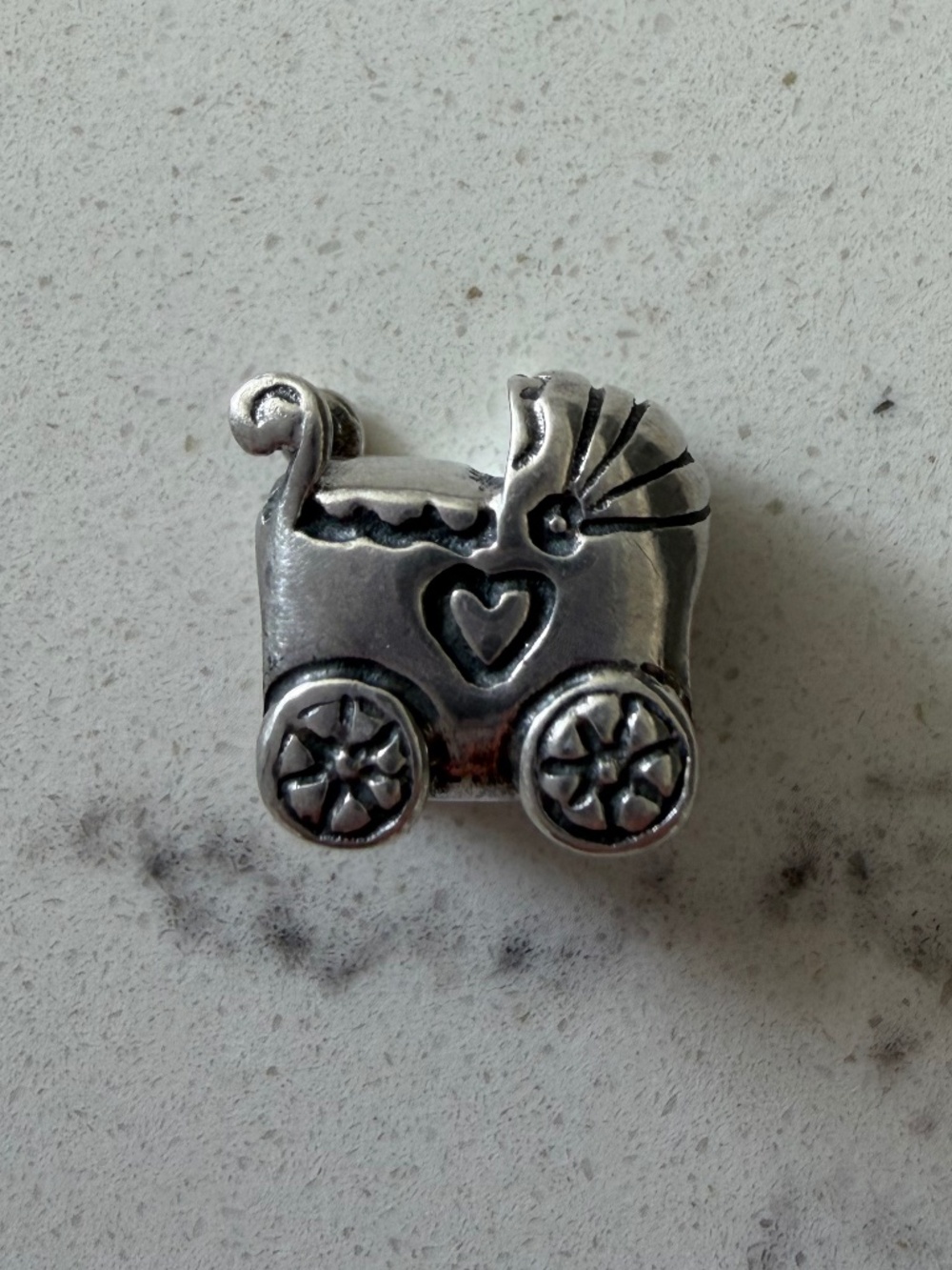 Pandora Sterling Silver Retired Baby Buggy Charm